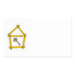 folding ruler, house shape and key business card template