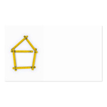 folding ruler - house shape business card template