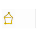 folding ruler - house shape business card template