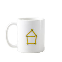 folding ruler - house shape mug