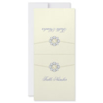 Folding Table Number Cards Ivory Diamond & Pearl Full Color Rack Card