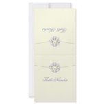 Folding Table Number Cards Ivory Diamond &amp; Pearl Full Color Rack Card