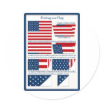 Folds of the Flag Round Stickers