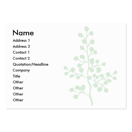 Foliage No. 3 | Business Cards (front side)