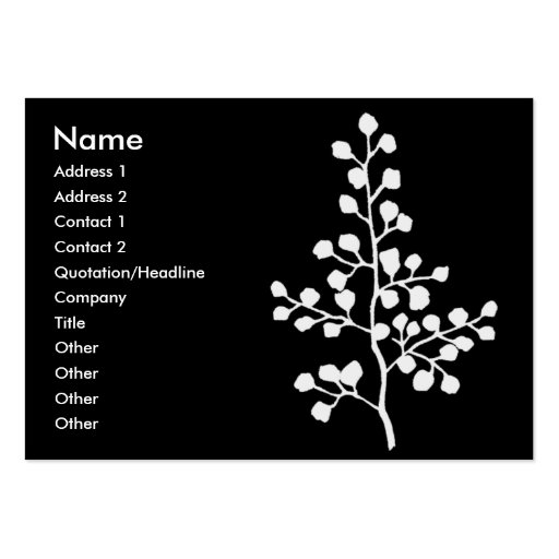 Foliage No. 4 Mono | Business Card (front side)