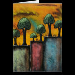 FOLK ART Against The Wind BY LORI greeting card cards