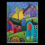 FOLK ART Big Sun BY LORI EVERETT postcard postcards