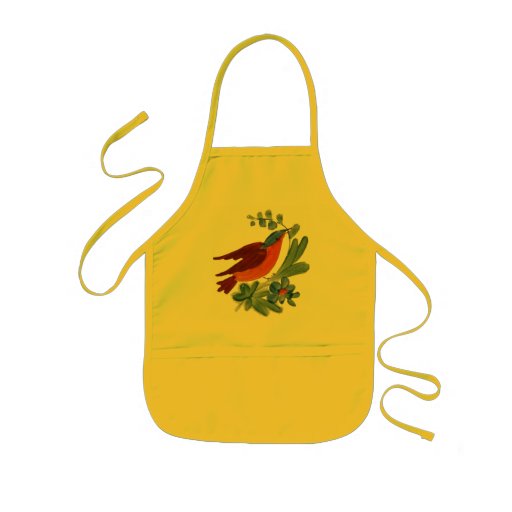 Folk Art Bird Aprons