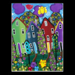 FOLK ART Bird Of Paradise BY LORI EVERETT postcard postcards