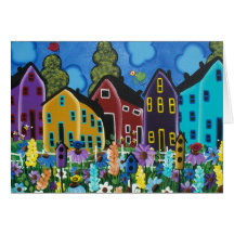FOLK ART Busy Bee BY LORI EVERETT greeting cards