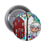 Folk Art By Lori Everett OWLS buttons