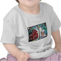 Folk Art By Lori Everett OWLS T Shirts
