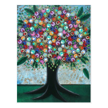 Folk Art BY LORI EVERETT postcard