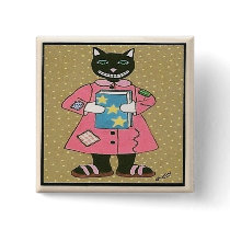 Folk Art CAT buttons