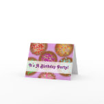Folk Art Cookie Birthday Invitation Card