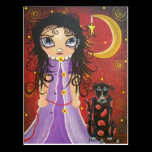 FOLK ART Doggie And Friend BY LORI postcard postcards
