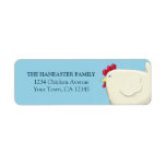 Folk Art Easter Chicken Return Address Label labels