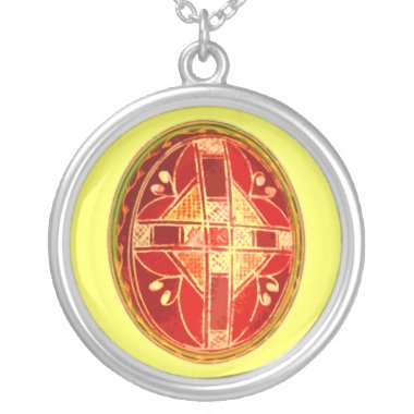 Folk Art Easter Egg necklaces