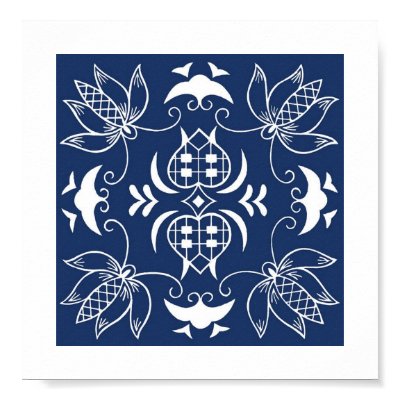 Folk Art Flower Design Poster by renee869hello