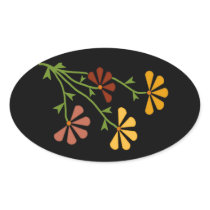 Folk Art Flowers Stickers