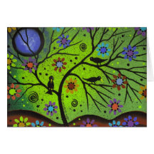 Folk Art Hanging Out By Lori Everett Card