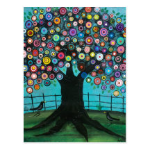 FOLK ART Imagination BY LORI EVERETT postcard