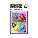Folk Art Ladies Postage Stamps by PennyCork Folk Art Ladies Postage Stamps