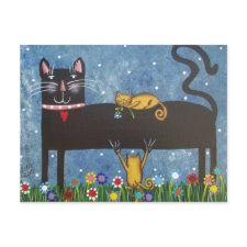 FOLK ART Mama's Twins BY LORI EVERETT postcard zazzle_postcard