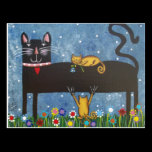 FOLK ART Mama's Twins BY LORI EVERETT postcard postcards