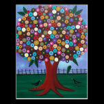 FOLK ART Meeting Spot BY LORI EVERETT postcard postcards