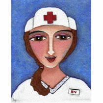Folk Art Nurse - brunette RN Christmas ornament photo sculptures by folkartblonde Folk Art Nurse - brunette RN Christmas ornament photo sculptures