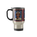 Folk Art Nurse - brunette RN version travel mug