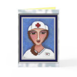 Folk Art Nurse / RN / nursing greeting card