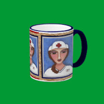 Folk Art Nurse - RN / nursing mug of healing mugs