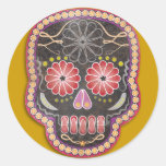 Folk Art Skull - day of the dead Sticker