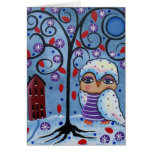 FOLK ART Snow Flake BY LORI EVERETT greeting card