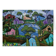 FOLK ART Spirit Of The Heart BY LORI greeting card