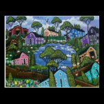 FOLK ART Spirits Of The Heart BY LORI postcard postcards