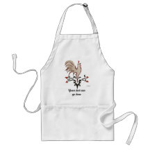 Folk Art Style Rooster Aprons