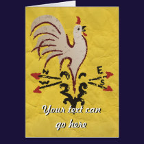 Folk Art Style Rooster cards