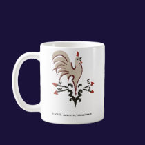 Folk Art Style Rooster mugs
