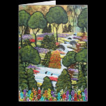 FOLK ART Surrounded By Love BY LORI greeting card cards