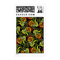folk flowers postage