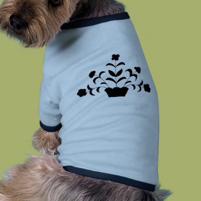 Folk Flowers Silhouette Pet Clothing Zazzle_petshirt Folk Flowers Silhouette Pet Clothing Zazzle_petshirt