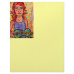 folk girl and colourful guitar letterhead