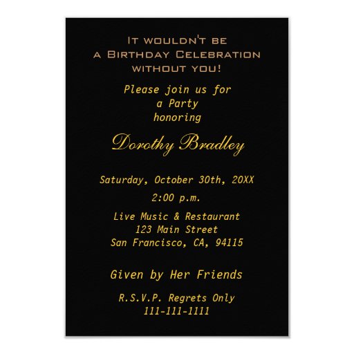Folk Guitar 60th Birthday Celebration Custom Announcements