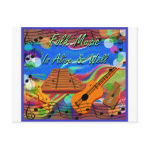 Folk Music Is Alive and Well Postcards