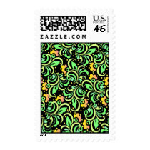 folk pattern postage by VioDeSign folk pattern postage