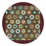 folk_pattern round sticker