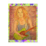 folk rock girl playin' electric drip postcards